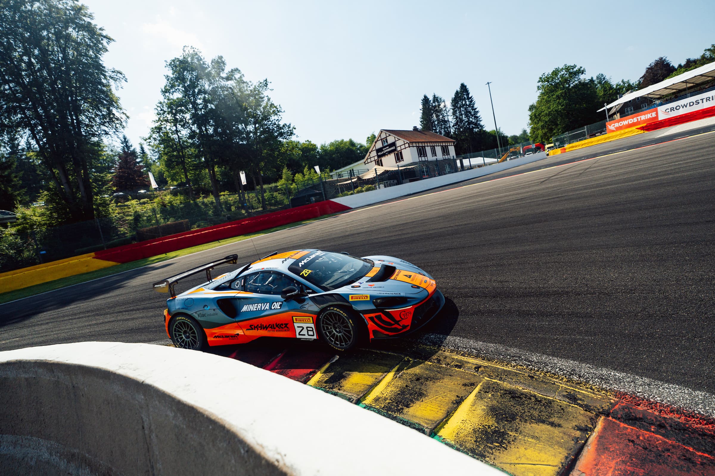 McLaren through Eau Rouge at Spa-Francorchamps